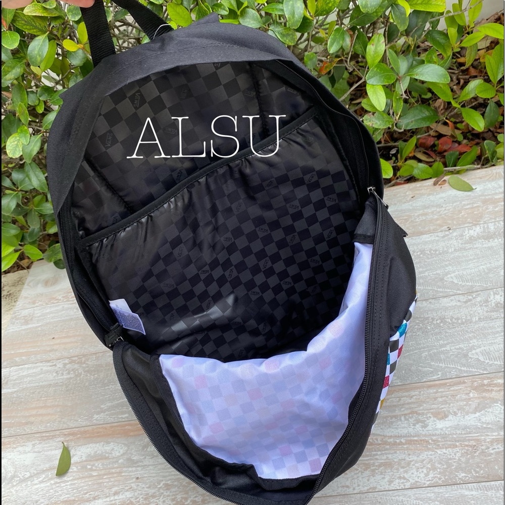 🎒SCHOOL SALE🎒VANS Glitter Check Backpack Multicolor AUTHENTIC VN0A48HGUX9 - Picture 8 of 8